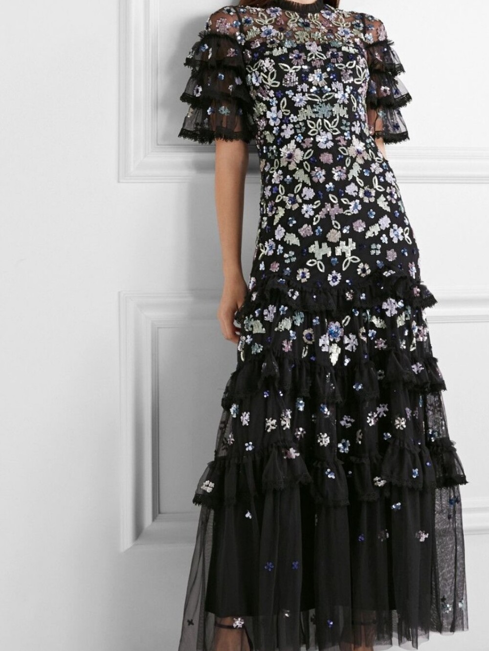 Needle & Thread Black Maxi Dress Fits size US 2 $789